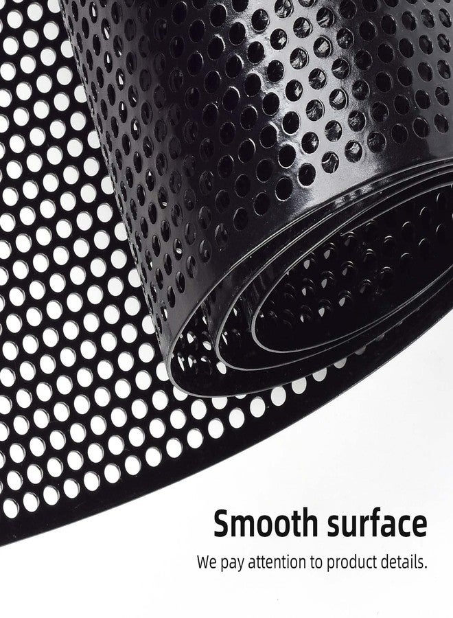 AggAuto Universal 40"x13" Car Grill Mesh - Aluminum Alloy Automotive Grille Insert Bumper Perforated Metal Sheet Round Hole 4mm, One of the Most Multifunctional Shape Grids 100x33cm Black - Image 5